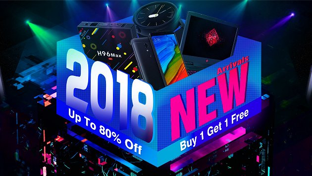 2018 New Arrivals Sale promo site at Geekbuying
